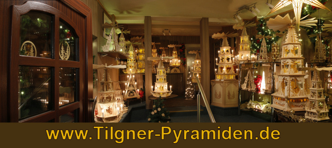 Original Tilgner-Weihnachtspyramiden aus dem Erzgebirge